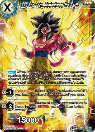 SS4 Son Goku, Protector of the Earth (BT11-034), Vermilion Bloodline — DB Super card price