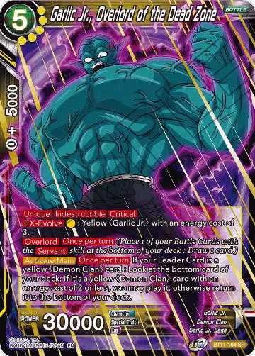Garlic Jr., Overlord of the Dead Zone (BT11-104), Vermilion Bloodline — DB Super card price