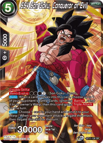 SS4 Son Goku, Conqueror of Evil (BT11-126), Vermilion Bloodline — DB Super card price