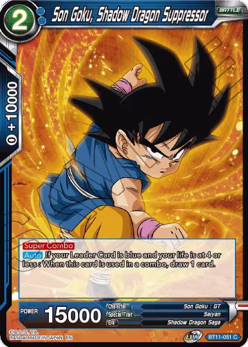 Son Goku, Shadow Dragon Suppressor (BT11-051), Vermilion Bloodline — DB Super card price