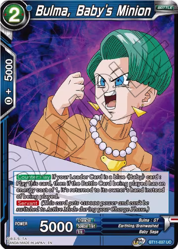 Bulma, Baby's Minion (BT11-037), Vermilion Bloodline — DB Super card price