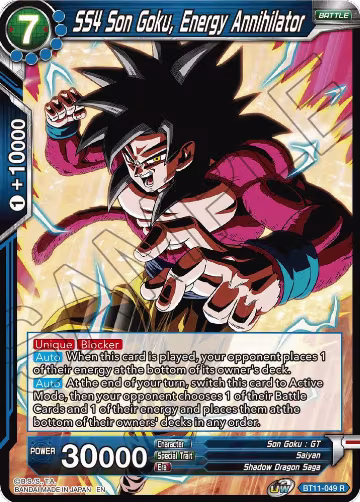 SS4 Son Goku, Energy Annihilator (BT11-049), Vermilion Bloodline — DB Super card price
