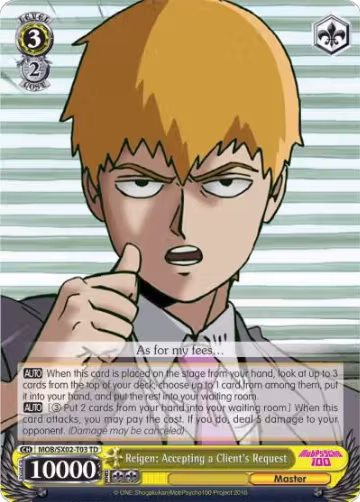 Reigen: Accepting a Client's Request (MOB/SX02-T03 TD), Mob Psycho 100 — Weiß Schwarz card price