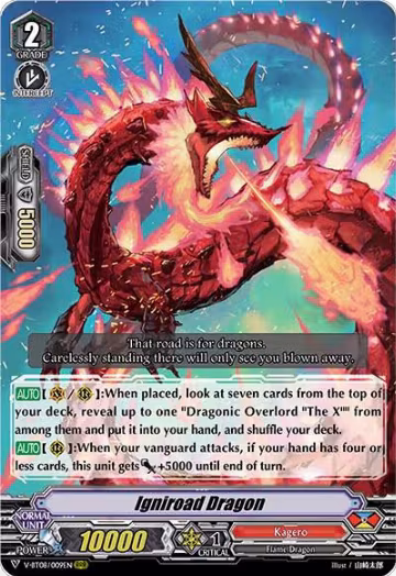 Igniroad Dragon (V-BT08/009EN RRR), V-BT08: Silverdust Blaze — Vanguard card price