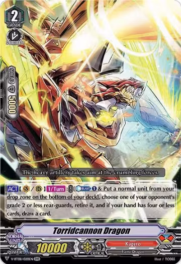 Torridcannon Dragon (V-BT08/020EN RR), V-BT08: Silverdust Blaze — Vanguard card price