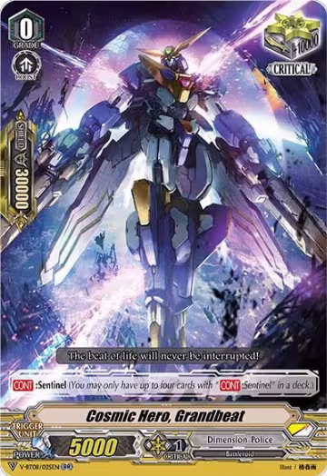 Cosmic Hero, Grandbeat (V-BT08/025EN RR), V-BT08: Silverdust Blaze — Vanguard card price