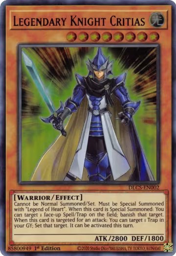 Legendary Knight Critias (DLCS-EN002), Dragons of Legend: The Complete Series — Yu-Gi-Oh! card price