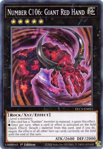 Number C106: Giant Red Hand (DLCS-EN051), Dragons of Legend: The Complete Series — Yu-Gi-Oh! card price
