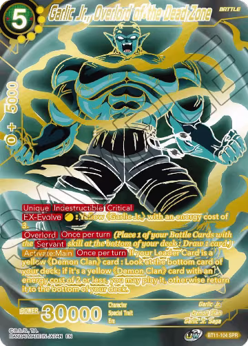 Garlic Jr., Overlord of the Dead Zone (SPR) (BT11-104), Vermilion Bloodline — DB Super card price