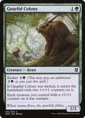 Gnarlid Colony (185), Zendikar Rising — Magic card price