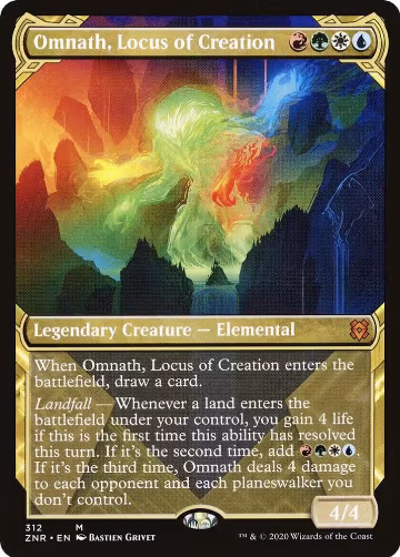 Omnath, Locus of Creation (Showcase) (312), Zendikar Rising — Magic card price