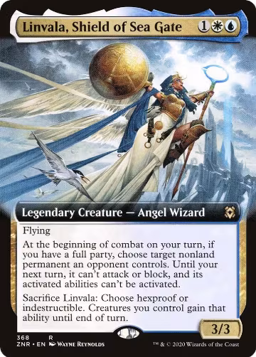 Linvala, Shield of Sea Gate (Extended Art) (368), Zendikar Rising — Magic card price