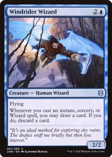 Windrider Wizard (87), Zendikar Rising — Magic card price