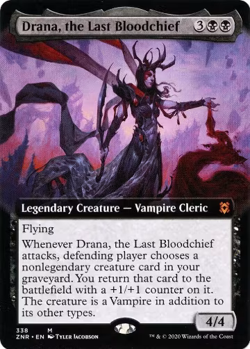 Drana, the Last Bloodchief (Extended Art) (338), Zendikar Rising — Magic card price