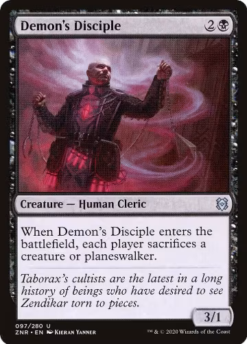 Demon's Disciple (97), Zendikar Rising — Magic card price