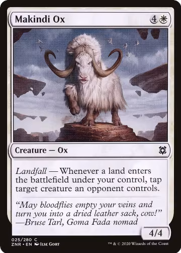 Makindi Ox (25), Zendikar Rising — Magic card price