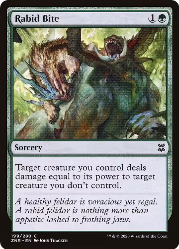 Rabid Bite (199), Zendikar Rising — Magic card price