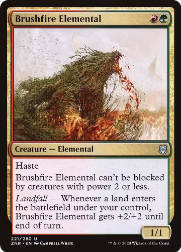Brushfire Elemental (221), Zendikar Rising — Magic card price