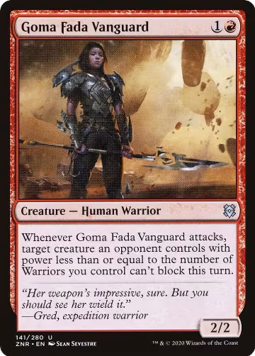 Goma Fada Vanguard (141), Zendikar Rising — Magic card price
