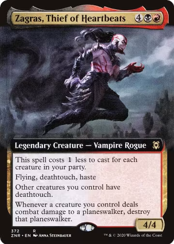 Zagras, Thief of Heartbeats (Extended Art) (372), Zendikar Rising — Magic card price