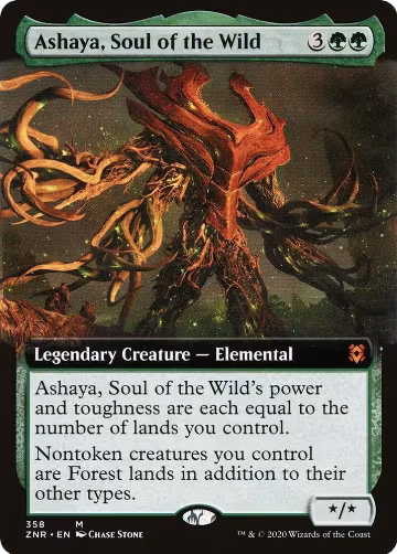 Ashaya, Soul of the Wild (Extended Art) (358), Zendikar Rising — Magic card price
