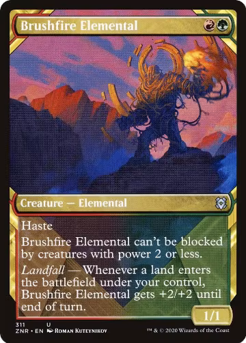 Brushfire Elemental (Showcase) (311), Zendikar Rising — Magic card price