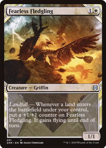 Fearless Fledgling (Showcase) (291), Zendikar Rising — Magic card price