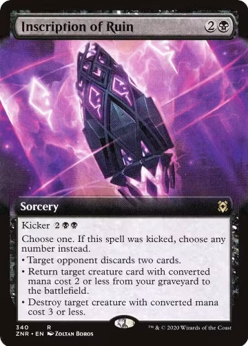 Inscription of Ruin (Extended Art) (340), Zendikar Rising — Magic card price