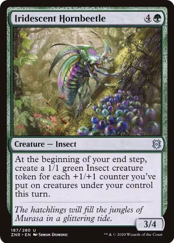 Iridescent Hornbeetle (187), Zendikar Rising — Magic card price