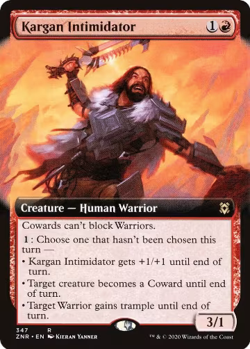 Kargan Intimidator (Extended Art) (347), Zendikar Rising — Magic card price