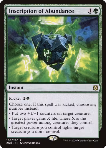 Inscription of Abundance (186), Zendikar Rising — Magic card price