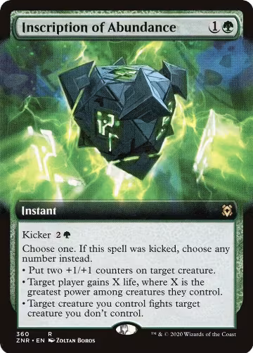 Inscription of Abundance (Extended Art) (360), Zendikar Rising — Magic card price