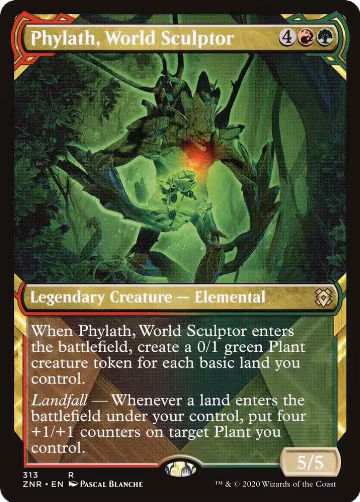 Phylath, World Sculptor (Showcase) (313), Zendikar Rising — Magic card price