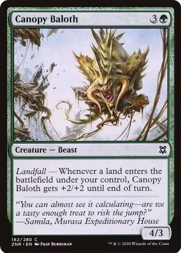 Canopy Baloth (182), Zendikar Rising — Magic card price