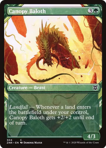 Canopy Baloth (Showcase) (304), Zendikar Rising — Magic card price