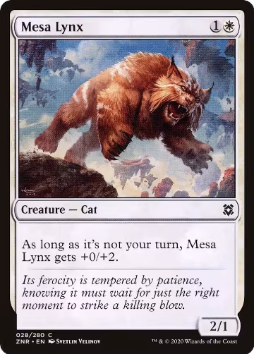 Mesa Lynx (28), Zendikar Rising — Magic card price