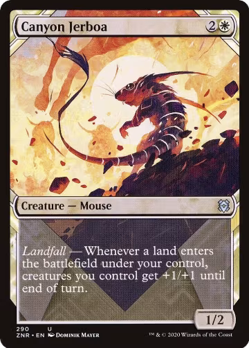 Canyon Jerboa (Showcase) (290), Zendikar Rising — Magic card price