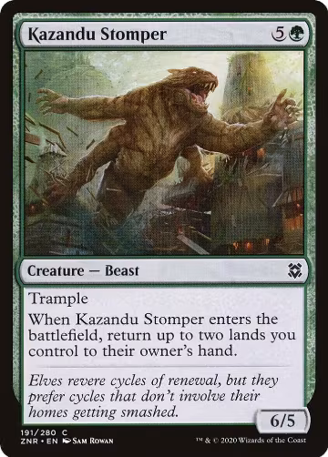 Kazandu Stomper (191), Zendikar Rising — Magic card price