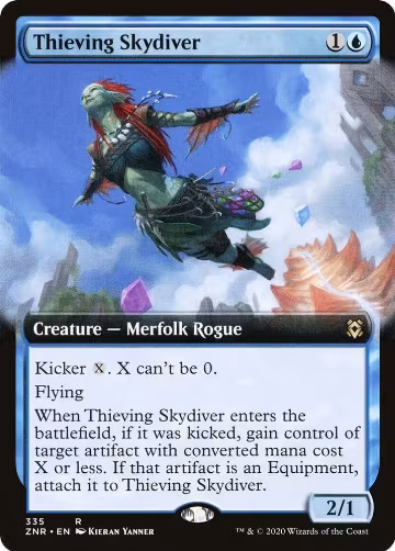 Thieving Skydiver (Extended Art) (335), Zendikar Rising — Magic card price