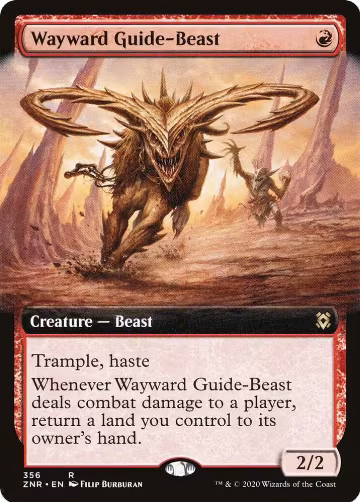 Wayward Guide-Beast (Extended Art) (356), Zendikar Rising — Magic card price
