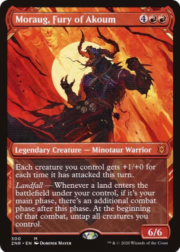 Moraug, Fury of Akoum (Showcase) (300), Zendikar Rising — Magic card price