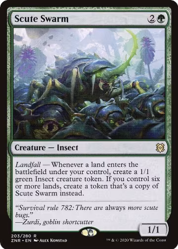 Scute Swarm (203), Zendikar Rising — Magic card price