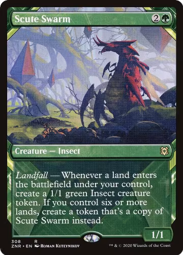 Scute Swarm (Showcase) (308), Zendikar Rising — Magic card price