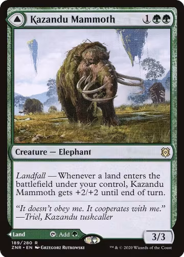 Kazandu Mammoth (189), Zendikar Rising — Magic card price