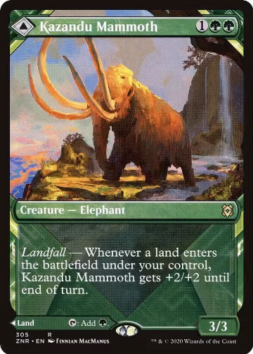 Kazandu Mammoth (Showcase) (305), Zendikar Rising — Magic card price