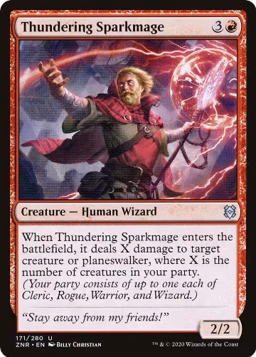 Thundering Sparkmage (171), Zendikar Rising — Magic card price