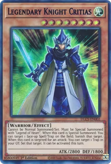 Legendary Knight Critias (Purple) (DLCS-EN002), Dragons of Legend: The Complete Series — Yu-Gi-Oh! card price