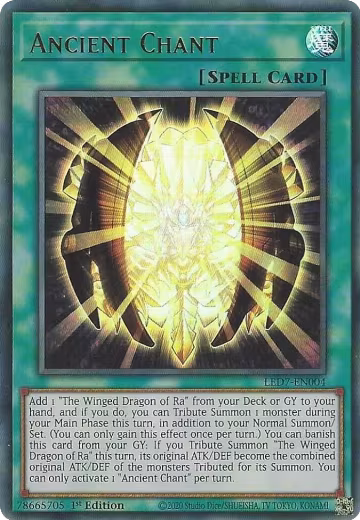 Ancient Chant (LED7-EN004), Legendary Duelists: Rage of Ra — Yu-Gi-Oh! card price