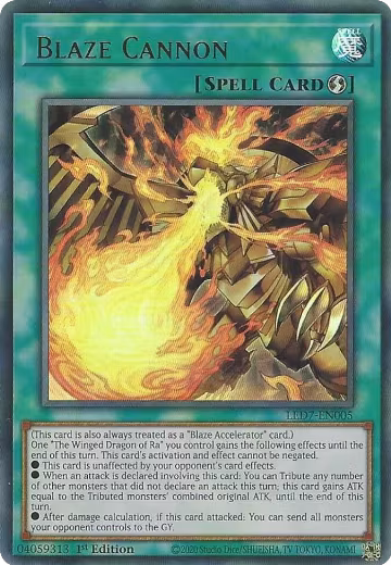 Blaze Cannon (LED7-EN005), Legendary Duelists: Rage of Ra — Yu-Gi-Oh! card price