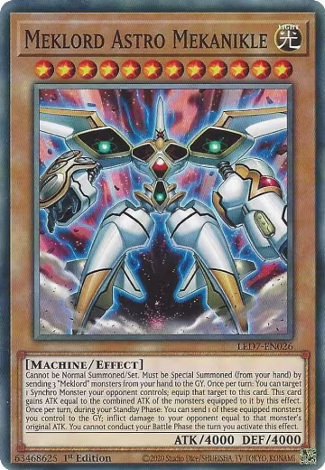 Meklord Astro Mekanikle (LED7-EN026), Legendary Duelists: Rage of Ra — Yu-Gi-Oh! card price